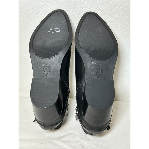 GBG by Guess Women Boot Black Dustyn Chelsea Style Cuban Heel Ankle Size 8 - Picture 7 of 9